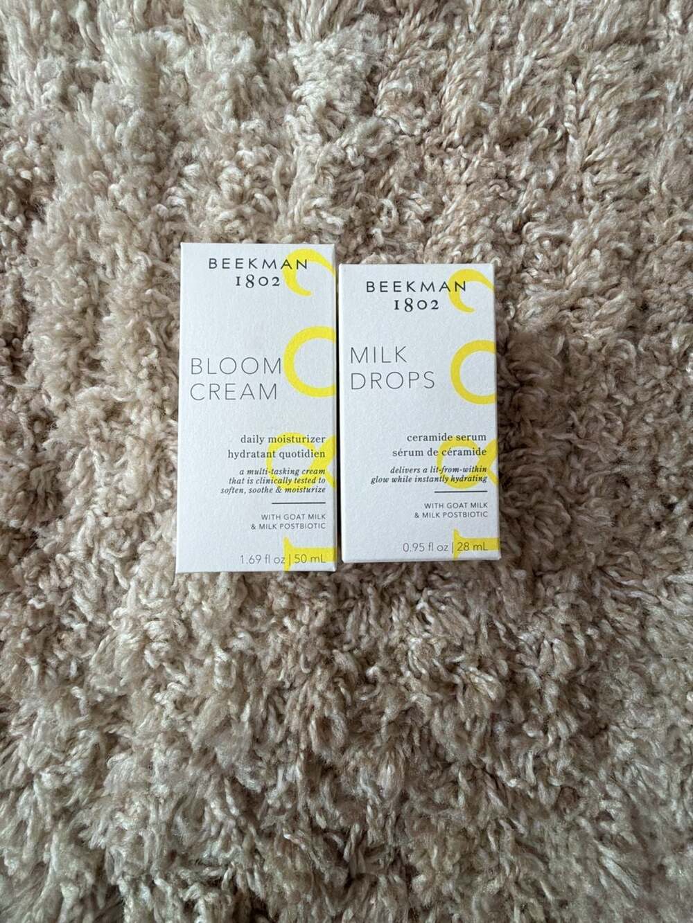 Beekman 1802 Bloom Cream Daily Moisturizer and Milk Drops Ceramide Serum Set